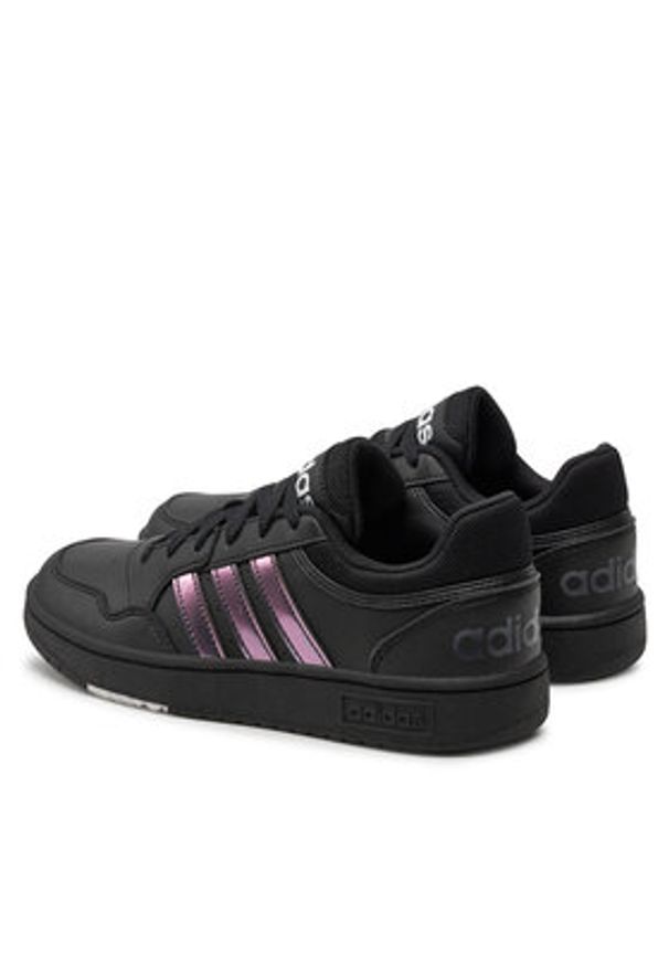 Adidas - adidas Sneakersy Hoops 3.0 K GZ9671 Czarny. Kolor: czarny. Materiał: skóra