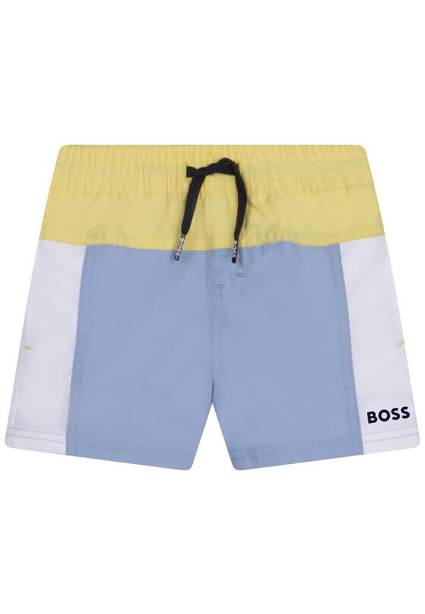 BOSS - Boss Szorty kąpielowe J04474 M Niebieski Regular Fit. Kolor: niebieski. Materiał: syntetyk