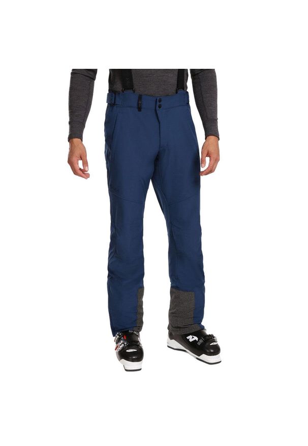 Męskie spodnie narciarskie softshell Kilpi RHEA-M. Kolor: niebieski. Materiał: softshell. Sport: narciarstwo