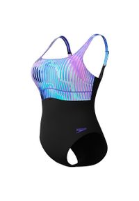 Strój kąpielowy jednoczęściowy damski na basen Speedo Eclipse. Kolor: czarny, niebieski, wielokolorowy