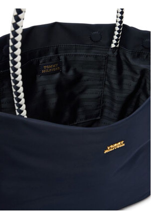 TOMMY HILFIGER - Tommy Hilfiger Torebka Th Marina Hobo/Tote Nylon AW0AW18862 Granatowy. Kolor: niebieski