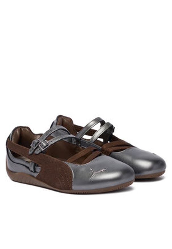 Puma Baleriny Speedcat Ballet Lux Wns 408197 01 Srebrny. Kolor: srebrny. Materiał: skóra