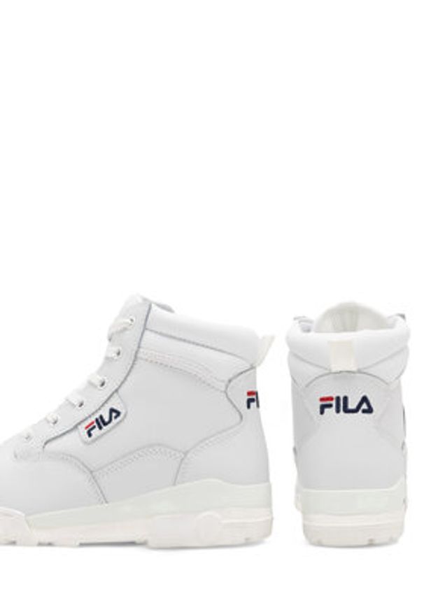 Fila Sneakersy FILA-Grunge II L Mid Wmn FFW0216 10004 Biały. Kolor: biały. Materiał: skóra