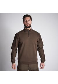 SOLOGNAC - Sweter outdoor Solognac Renfort 500. Kolor: brązowy. Materiał: tkanina, poliester, materiał. Sport: outdoor #1