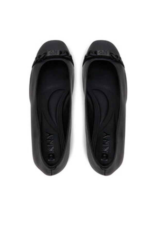 DKNY Baleriny K1594112 Czarny. Kolor: czarny. Materiał: skóra