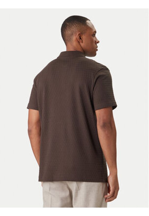 JOOP! Polo Jorge 30101934 Brązowy Slim Fit. Typ kołnierza: polo. Kolor: brązowy. Materiał: bawełna