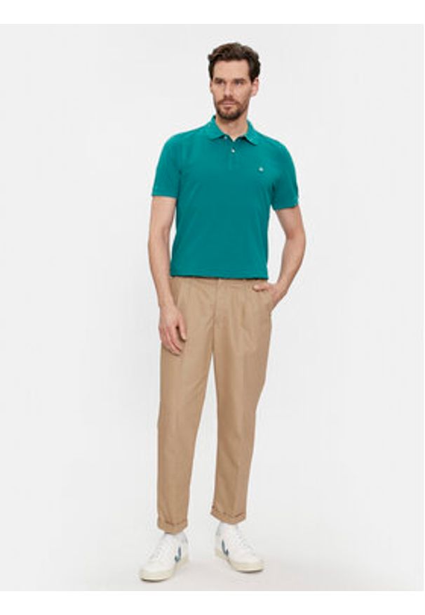 United Colors of Benetton - United Colors Of Benetton Polo 3089J3179 Zielony Regular Fit. Typ kołnierza: polo. Kolor: zielony. Materiał: bawełna