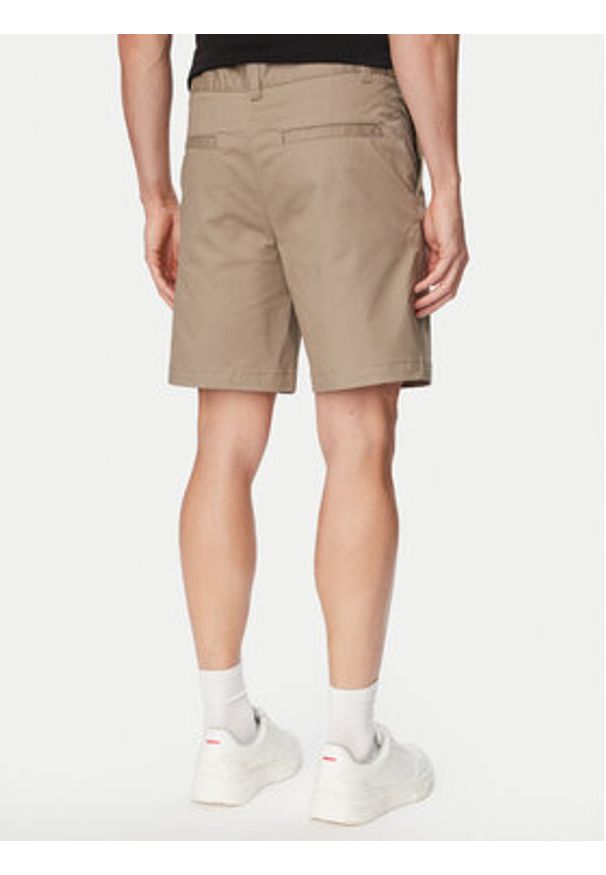 Hugo - HUGO Szorty materiałowe Genar261S 50567293 Brązowy jasny Slim Fit. Kolor: brązowy. Materiał: bawełna