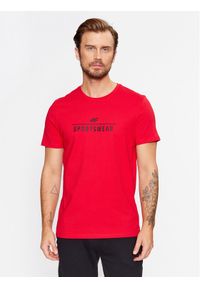 4f - 4F T-Shirt 4FAW23TTSHM0878 Czerwony Regular Fit. Kolor: czerwony. Materiał: bawełna #1