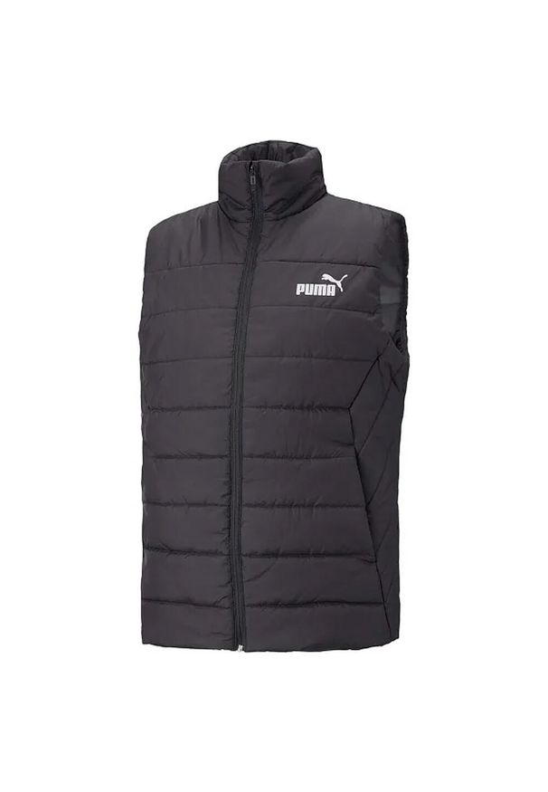 Puma - Męska Kurtka Essential Padded Jacket. Kolor: czarny. Materiał: puch. Sport: turystyka piesza