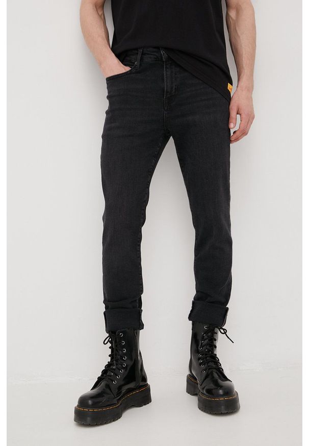 Superdry jeansy męskie. Kolor: czarny