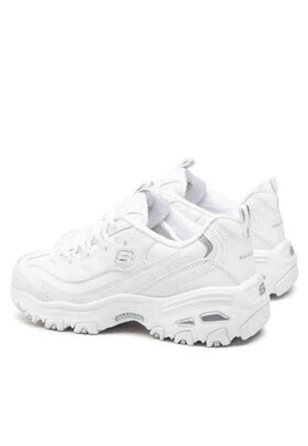 skechers - Skechers Sneakersy Play On 11949/WSL Biały. Kolor: biały. Materiał: skóra