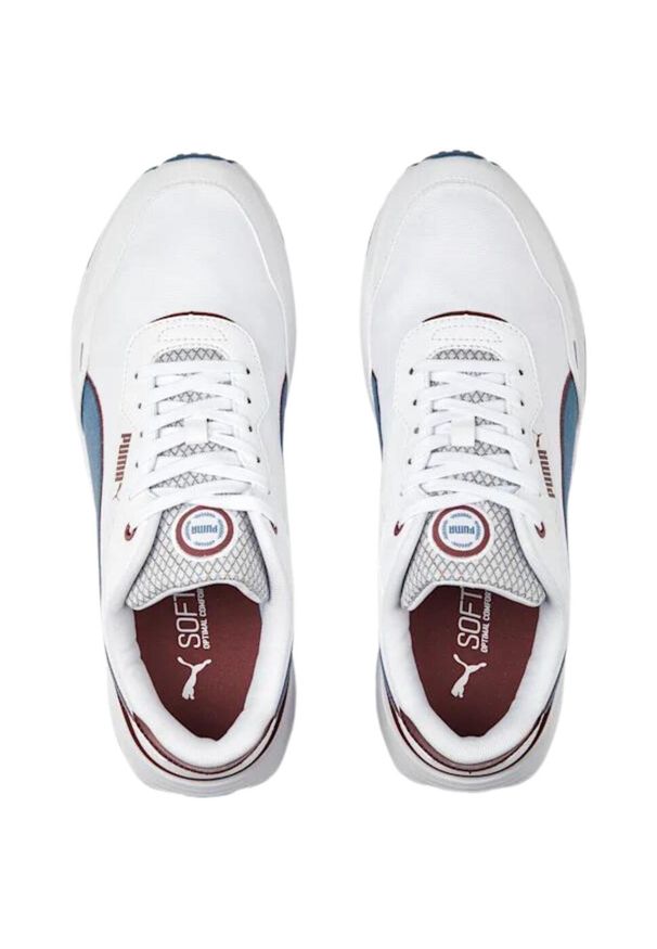 Buty do chodzenia damskie Puma Runtamed Plus. Kolor: biały, wielokolorowy, niebieski. Materiał: materiał. Sport: turystyka piesza