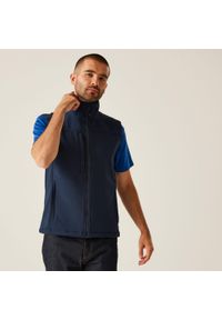 Regatta - Męski ocieplacz Flux Softshell. Kolor: niebieski. Materiał: softshell. Sport: turystyka piesza #1