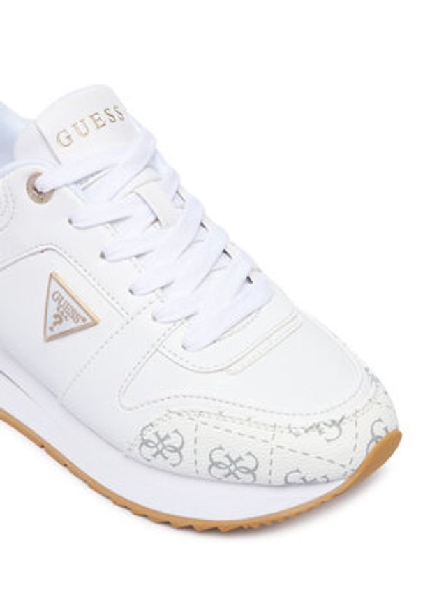 Guess Sneakersy FLTEVR ELE12 Biały. Kolor: biały. Materiał: skóra