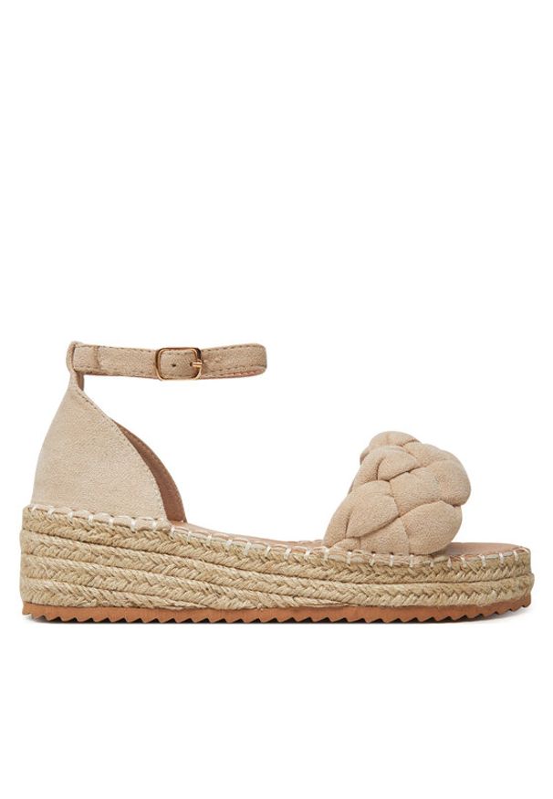 DeeZee Espadryle LE601-59 Beżowy. Kolor: beżowy. Materiał: materiał