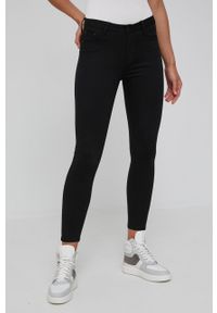 Answear Lab jeansy damskie kolor czarny high waist. Stan: podwyższony. Kolor: czarny. Styl: wakacyjny