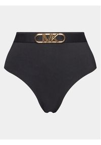 MICHAEL Michael Kors Dół od bikini Solid High Waist MM1N025 Czarny. Stan: podwyższony. Kolor: czarny. Materiał: syntetyk