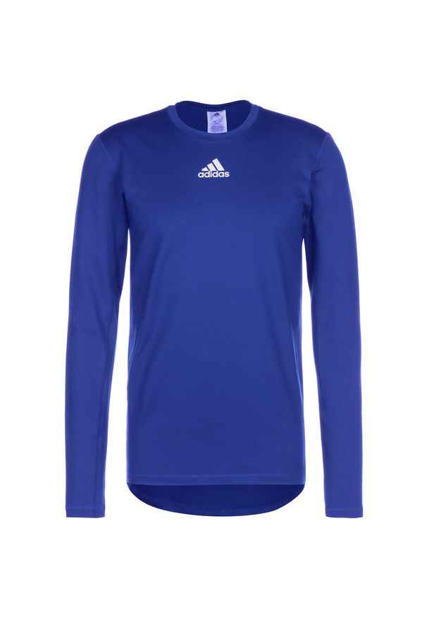 Adidas - Koszulka z długim rękawem adidas Techfit. Kolor: niebieski. Długość rękawa: długi rękaw. Długość: długie