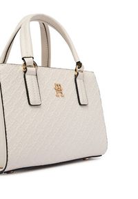 TOMMY HILFIGER - Tommy Hilfiger Torebka Th Daily Mini Tote Mono AW0AW18416 Biały. Kolor: biały. Materiał: skórzane #5