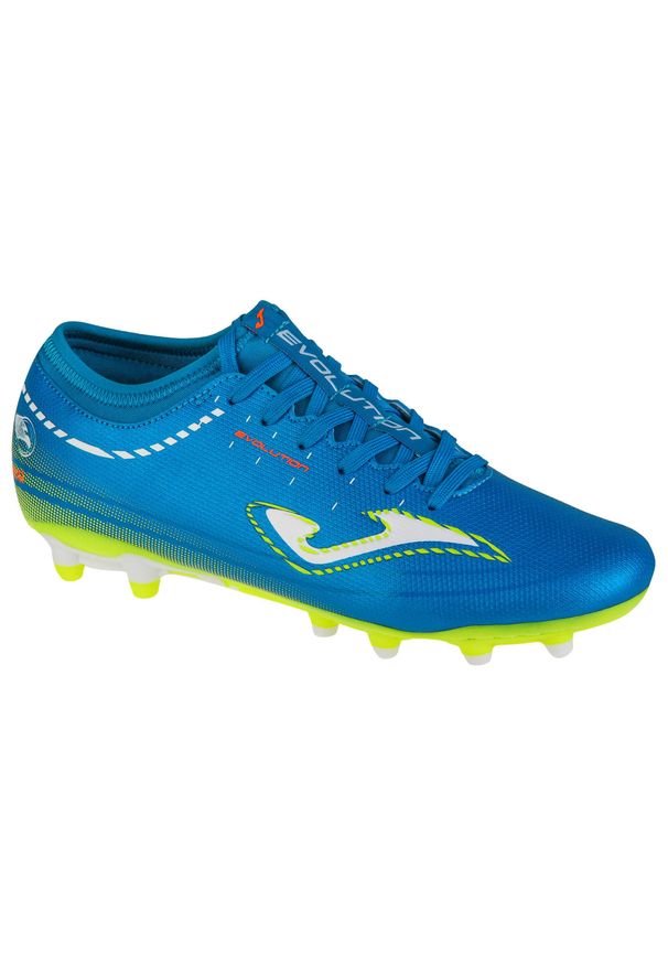Buty piłkarskie męskie Joma Evolution. Zapięcie: sznurówki. Kolor: niebieski. Materiał: materiał, syntetyk. Szerokość cholewki: normalna. Sport: piłka nożna