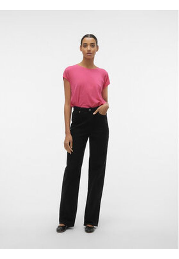 Vero Moda T-Shirt Ava 10284468 Różowy Regular Fit. Kolor: różowy. Materiał: lyocell