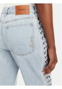ROTATE Jeansy 1141831468 Niebieski Wide Leg. Kolor: niebieski