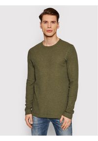 BOSS - Boss Longsleeve Tempest 1 50462773 Zielony Slim Fit. Kolor: zielony. Materiał: bawełna. Długość rękawa: długi rękaw