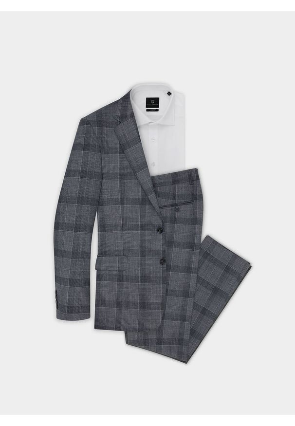 Pako Lorente - PAKO LORENTE – Spodnie męskie garniturowe MALAGA P20SF-6G-004-S. Materiał: wełna, poliester. Styl: elegancki