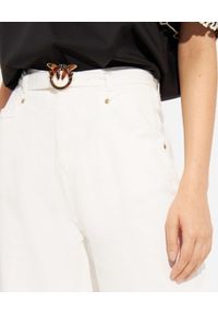 Pinko - PINKO - Białe spodnie jeansowe Ester. Stan: podwyższony. Kolor: biały #3