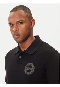 Versace Jeans Couture Polo 79GAGT06 CJ01T Czarny Regular Fit. Typ kołnierza: polo. Kolor: czarny. Materiał: bawełna #3