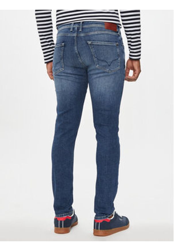 Pepe Jeans Jeansy Finsbury PM206321 Niebieski Skinny Fit. Kolor: niebieski