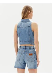 Wrangler Kamizelka 112362590 Niebieski Slim Fit. Kolor: niebieski. Materiał: jeans #4