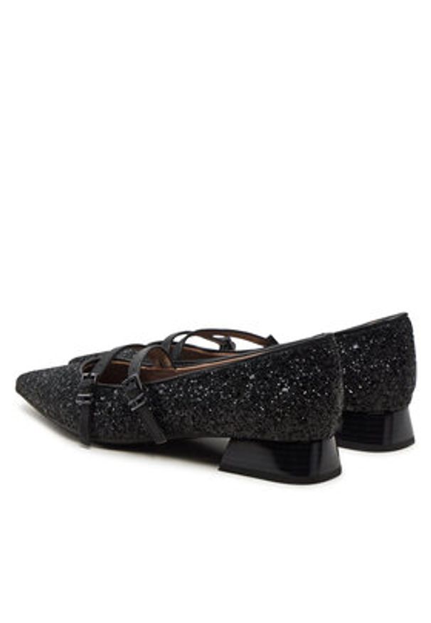 Hispanitas Baleriny Glitter-I24 BHI243567 Czarny. Kolor: czarny. Materiał: skóra