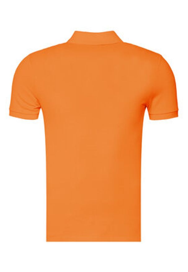Polo Ralph Lauren Polo 710795080025 Pomarańczowy Slim Fit. Typ kołnierza: polo. Kolor: pomarańczowy. Materiał: bawełna