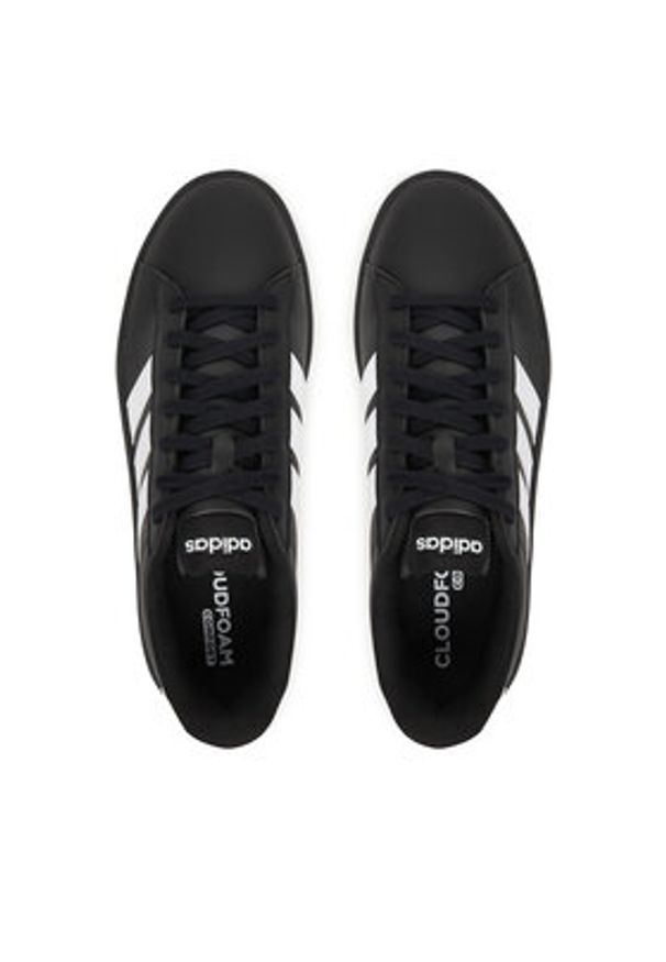 Adidas - adidas Sneakersy Grand Court 3.0 IH1476 Czarny. Kolor: czarny. Materiał: skóra