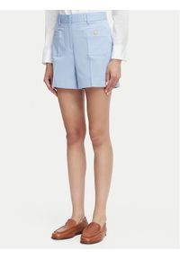 TOMMY HILFIGER - Tommy Hilfiger Szorty materiałowe WW0WW49592 Niebieski Regular Fit. Kolor: niebieski. Materiał: bawełna #1