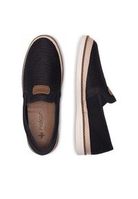 Rieker Espadryle B2366-00 Czarny. Kolor: czarny. Materiał: materiał