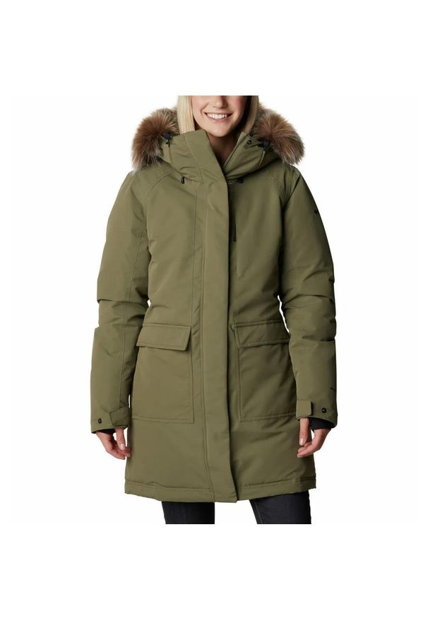 columbia - Płaszcz Zimowy Columbia Little Si Insulated Parka Damski. Kolor: zielony. Sezon: zima. Sport: turystyka piesza