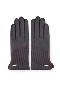 Wittchen - Damskie rękawiczki skórzane ze skośnymi przeszyciami. Kolor: czarny. Materiał: skóra. Styl: klasyczny #2