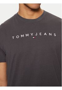 Tommy Jeans T-Shirt Linear Logo DM0DM20744 Szary Regular Fit. Kolor: szary. Materiał: bawełna