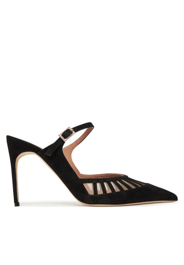 MALONE SOULIERS Klapki Bardot 90-2 Czarny. Kolor: czarny. Materiał: zamsz, skóra