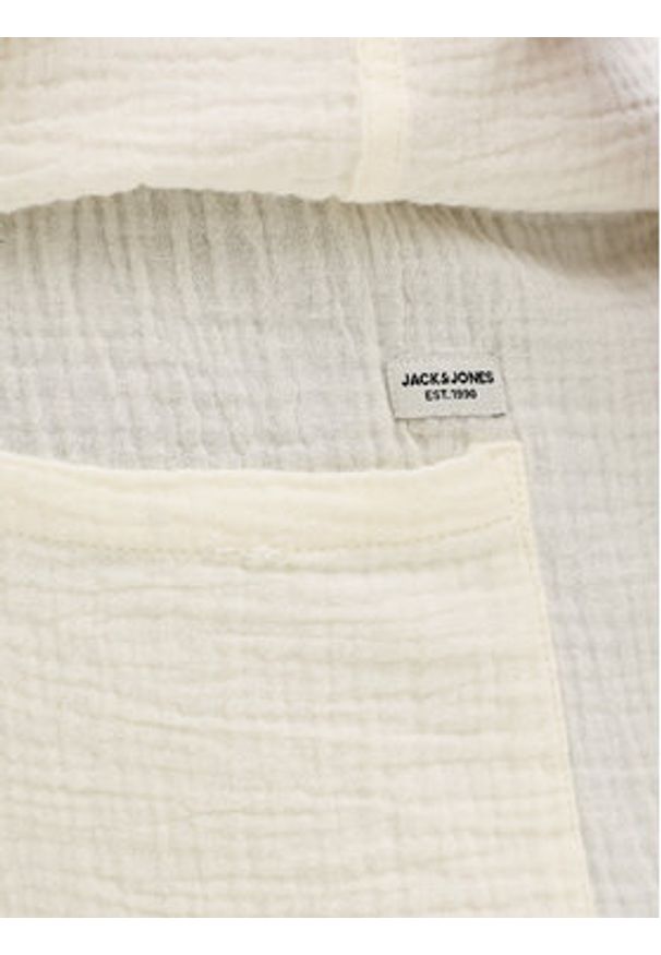 Jack & Jones Szorty materiałowe Jaiden 12274758 Biały Relaxed Fit. Kolor: biały. Materiał: bawełna