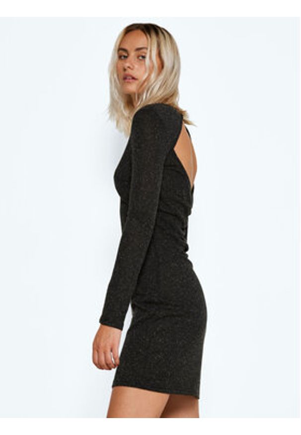 Noisy may - Noisy May Sukienka dzianinowa Prasi 27022157 Szary Slim Fit. Kolor: szary. Materiał: dzianina, syntetyk