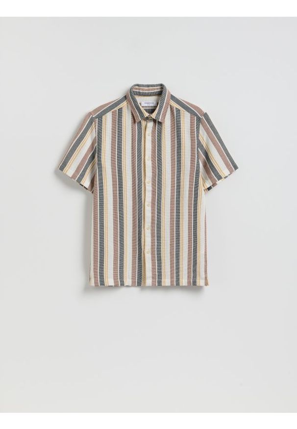 Reserved - Strukturalna koszula comfort - wielobarwny. Materiał: tkanina, bawełna