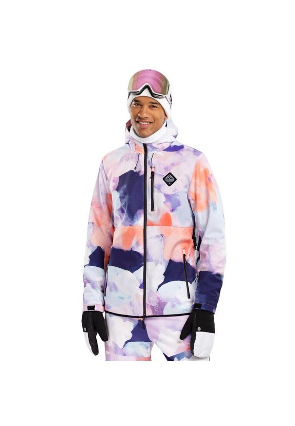 SIROKO - Kurtka snowboardowa męska W2 Chréa. Kolor: wielokolorowy. Materiał: softshell, materiał. Sezon: zima. Sport: snowboard