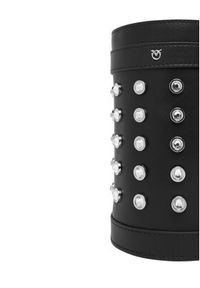 Pinko - PINKO Torebka Mini Bucket AI 25-26 PLTT 105911 A2XQ Czarny. Kolor: czarny. Materiał: skórzane #4