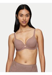 Triumph Biustonosz z fiszbiną Wild Rose Sensation 10205990 Brązowy. Kolor: brązowy. Materiał: syntetyk
