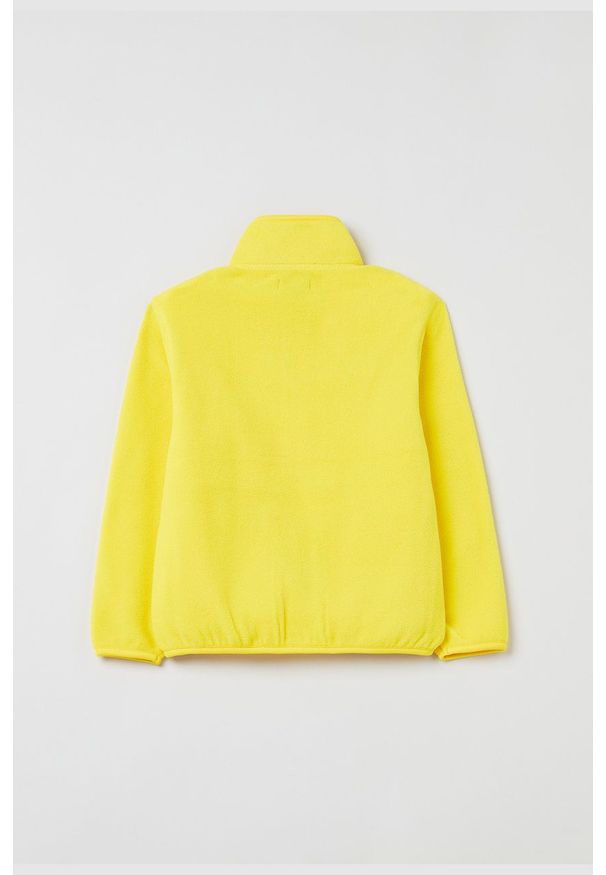 OVS Bluza dziecięca kolor żółty gładka. Okazja: na co dzień. Kolor: żółty. Materiał: dzianina. Wzór: gładki. Styl: casual