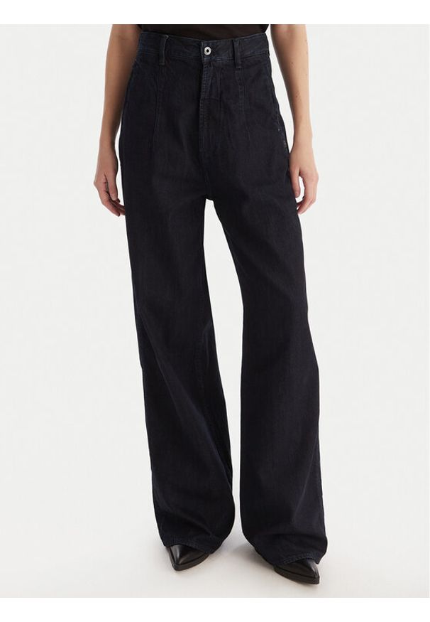 G-Star RAW - G-Star Raw Jeansy Roos D27705-D536 Granatowy Wide Leg. Kolor: niebieski
